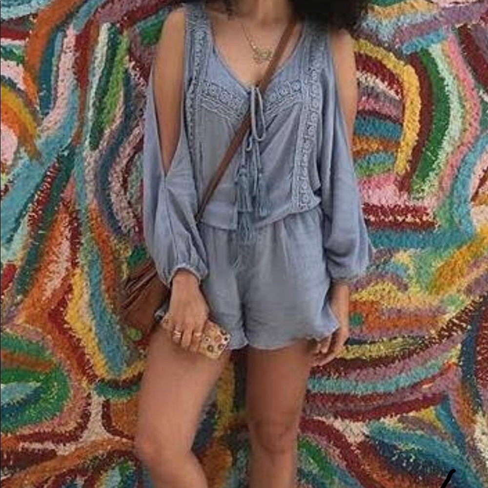 Baby blue romper